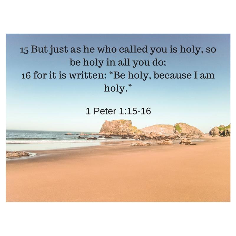 Be holy because God is holy