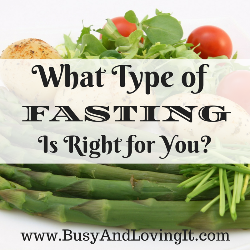 What type of fasting is right for you? This is post is meant to encourage you. Not everyone fasts from food.