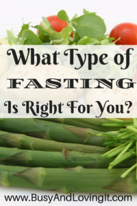 What type of fasting is right for you? This is post is meant to encourage you. Not everyone fasts from food.