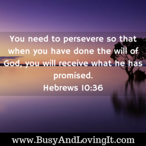 Keep pressing on, in spite of your struggle. Learn to persevere. Stay in the will of God.