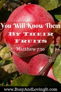 We are warned to stay away from false prophets. According to Jesus, you will know them by their fruits. The same goes for anyone. What fruit are you producing?