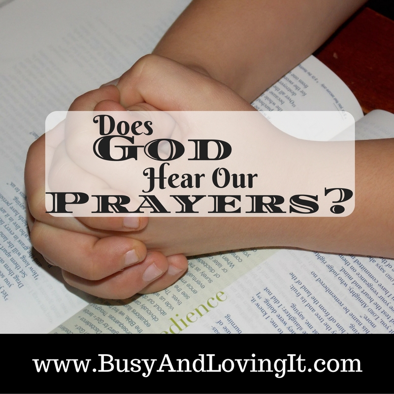 Do you seem to pray the same, fervent prayer with no answers. Does God hear us when we pray? Of course He does and He answers every single one.