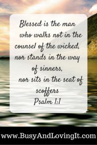 Be blessed. Do not be led when challenged by unbelievers. Let's look at Psalm 1:1