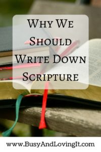 Why we should write down scripture.