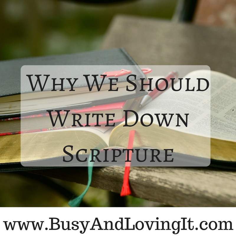 Why we should write down scripture.