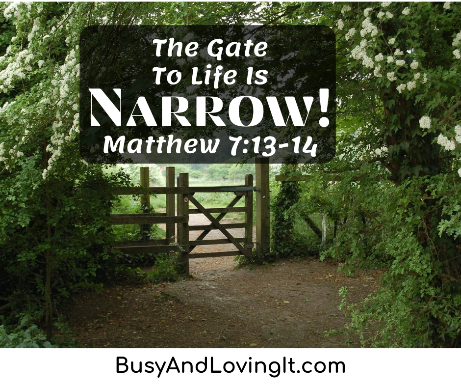 The gate to life is narrow